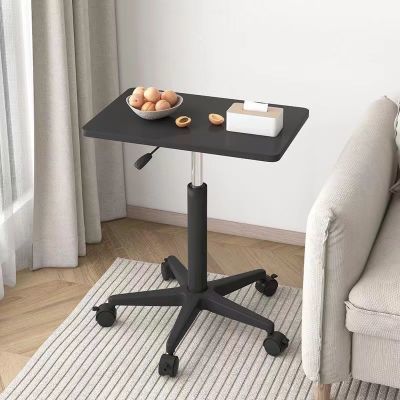 滑轮移动小桌子站立式工作台可升降小型床边桌笔记本电脑升降桌子
