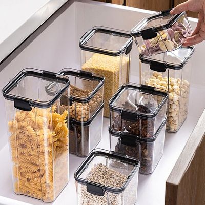 五谷杂粮收纳盒 厨房食品级密封罐透明塑料罐零食干货茶叶储物罐