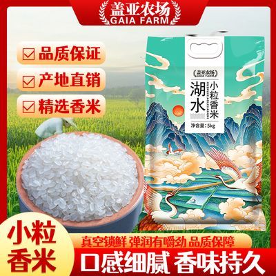 盖亚农场湖水小粒香5kg新米正宗东北香米10斤装真空包装锁鲜大米