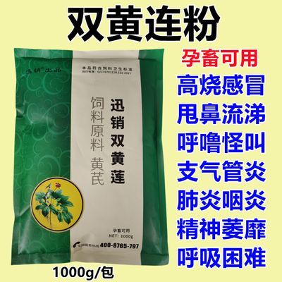 兽用双黄连粉猪牛羊鸡鸭鹅发烧感冒流涕呼噜肺炎咽炎饲料添加剂