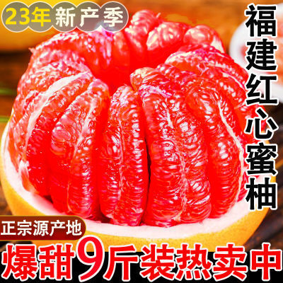 【现摘现发】红心柚子新鲜当季福建平和馆溪红肉蜜柚水果整箱包邮