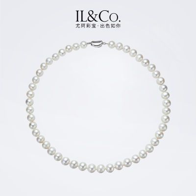 ILCO尤珂 经典淡水珍珠项链S925银扣时尚优雅简约短款气质串珠
