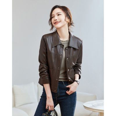 【TERRE BLEUE】皮衣女2026秋季新款显瘦小个子设计感PU皮机车服外套