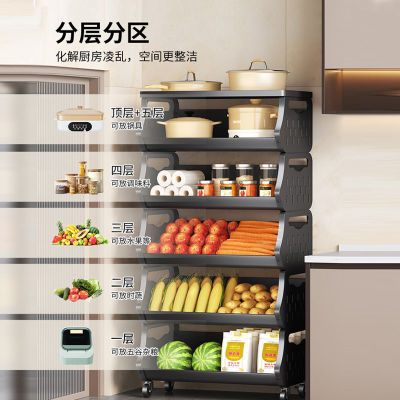 可移动多层厨房置物架家用宿舍壁挂式收纳客厅置物架冰箱多功能