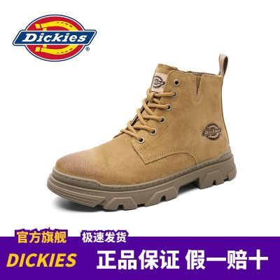 Dickies男鞋复古马丁靴男2024新款厚底耐磨工装靴中帮户外休闲鞋