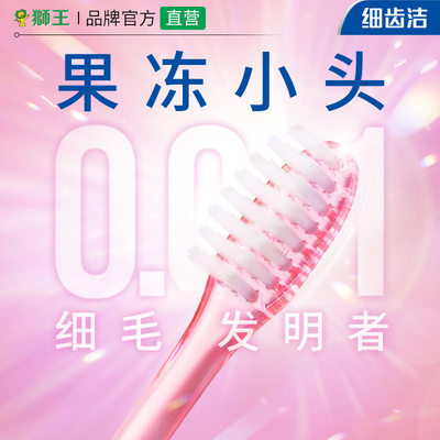 LION/狮王牙齿洁细毛软毛晶彩小头牙刷护齿护龈多支软毛水晶刷柄优惠商品图片