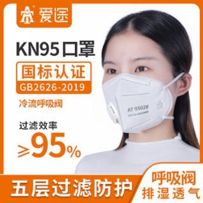 国标kn95头戴式口罩防尘呼吸阀透气防病毒防尘粉尘专用kn95口罩