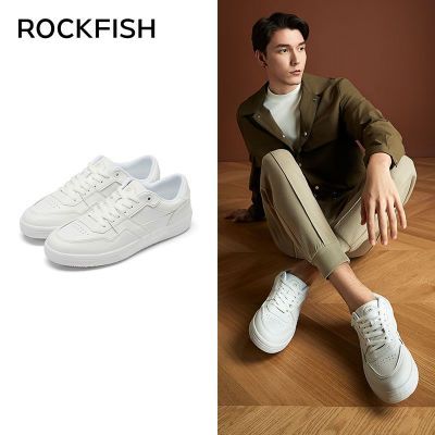 Rockfish低帮板鞋2023时尚小白鞋休闲厚底运动鞋舒适