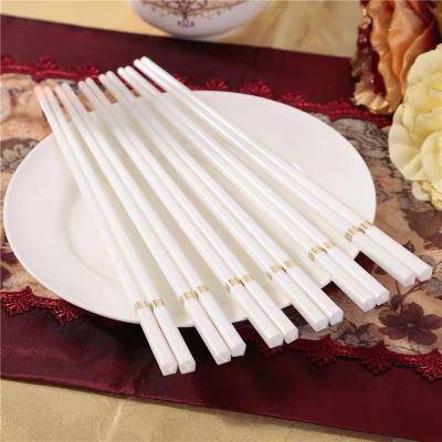 景德镇高档简约金骨瓷家用耐高温油炸易清洗吃饭中式陶瓷筷子饭勺
