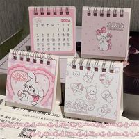 可爱mikko台历ins风高颜值2024年新款迷你版粉色小猫桌面装饰品本