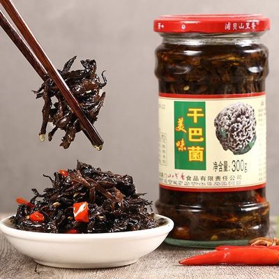 云南易门菌香特产山里香干巴菌300g油淋干巴菌菇山珍 下饭菜炸菌