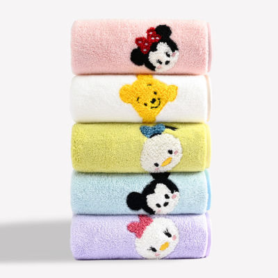 Disney迪士尼婴儿超柔洗脸不掉毛吸水方巾五条礼盒装