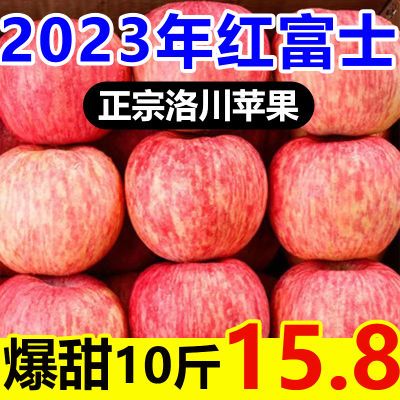 爆甜】正宗洛川红富士冰糖心苹果新鲜水果当季红富士整箱批发包邮