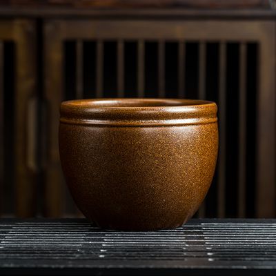 高端茶洗茶渣缸陶瓷大号水盂废水桶桌面烟灰缸茶具配件茶水缸