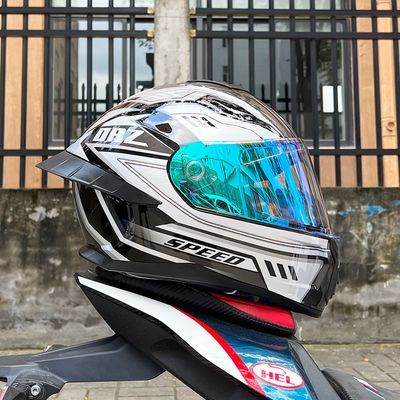ORZ摩托车头盔男女全盔夏季机车大码跑盔3C认证大尾翼蓝牙新国标A