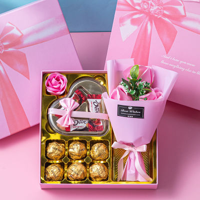 德芙礼盒装零食巧克力七夕情人节礼物送女友老婆妈妈创意浪漫花束