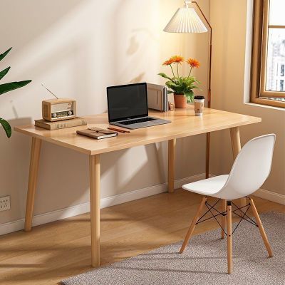 电脑桌子出租屋书桌学生学习桌实木桌腿家用卧室房间写字桌小桌子