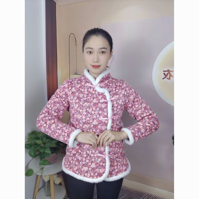 秋冬棉服东北小棉袄棉服中国风碎花棉袄加厚棉袄民族风外套