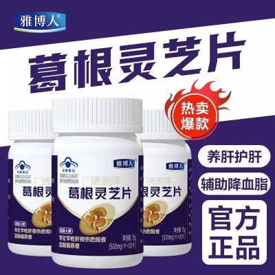 雅博人广膳源牌葛根灵芝片喝酒加班熬夜应酬保健养肝护肝片肝火旺