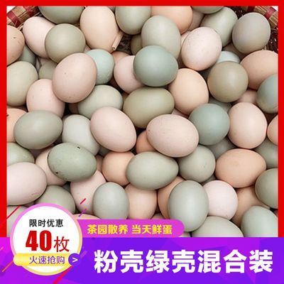30/40枚邓村土鸡蛋乌鸡蛋混合装绿壳蛋虫草新鲜散养生鲜蛋类