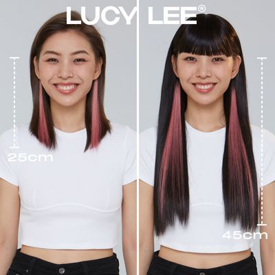 LUCY LEE假发片魔法球挂耳染真发全真人假发片女挑染无痕接发真发