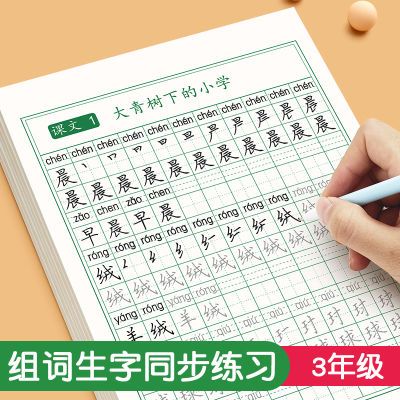 练字帖三年级上册练字帖下册同步人教版小学生学生硬笔书法练字本