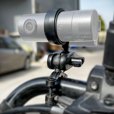 摩托车电动车适用固定圆柱型记录仪后视镜支架固定架盯盯拍用支架