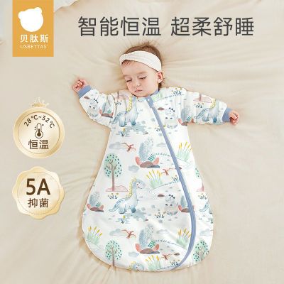 贝肽斯【肽棉】婴儿睡袋春秋恒温纱布幼儿宝宝空调防踢被新生儿衣