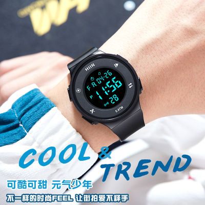 多功能电子手表男款中学生表女闹钟儿童夜光简约青少年潮流运动表