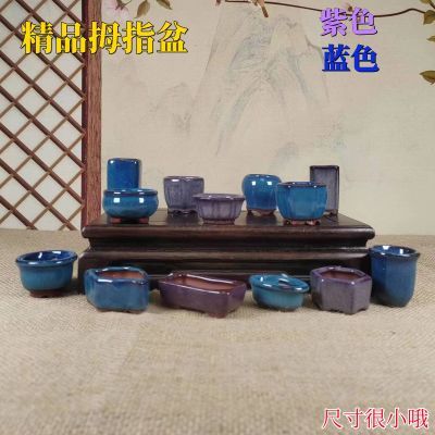 【14个38.5】宜兴紫砂迷你袖珍多肉盆景拇指盆陶瓷花盆
