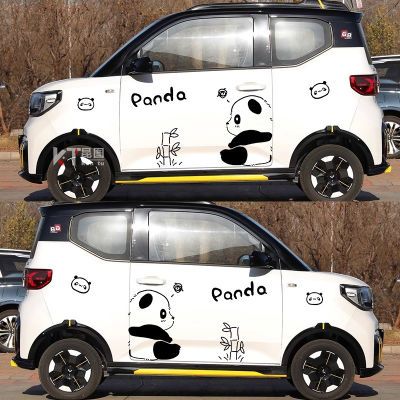五菱宏光MINIEV车身贴纸gb可爱熊猫花花车贴个性拉花装饰汽车贴画