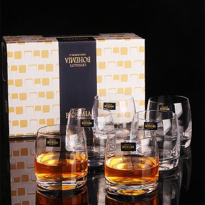 BOHEMIA捷克进口水晶玻璃杯透明简约家用洋酒杯白酒杯威士忌酒杯