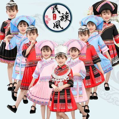 三月三歌广西壮族歌圩节女童少数民族幼儿服装舞蹈歌唱演出服套装
