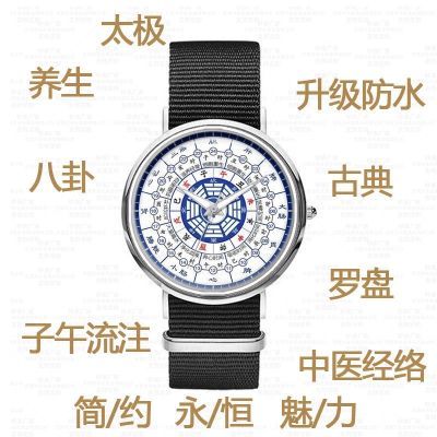 新款时辰生肖六十甲子三合罗盘节气神将八卦奇门中国风文化手表