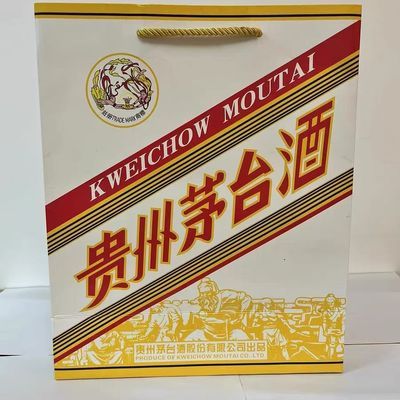 正方形中国风粤五羊手提袋礼品袋子