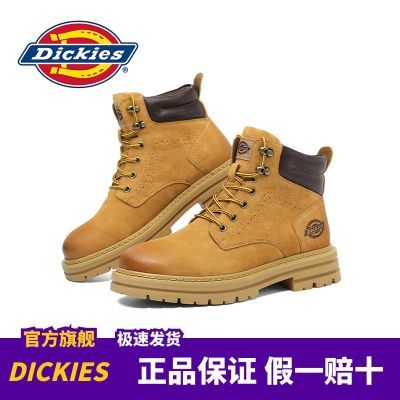Dickies工装靴男美式厚底大黄靴2024新款户外休闲鞋高帮马丁靴女
