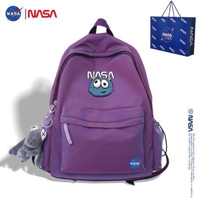 NASA潮牌联名新款轻便双肩包女背包ins时尚大容量高中学生书包男