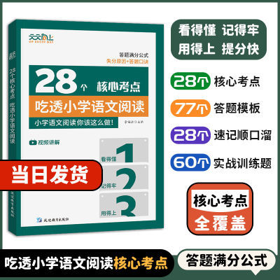 28个核心考点吃透小学语文阅读一二三四五六年级人教版阅读训练