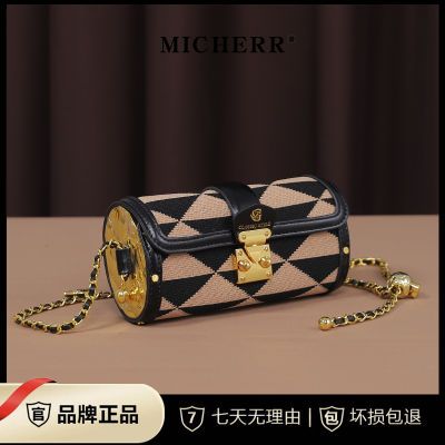 MICHERR/米榭尔时尚百搭小包包圆筒包单肩包轻奢复古巴比