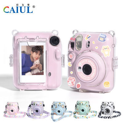 适用拍立得instax MINI12相片透明收纳壳 水晶壳背