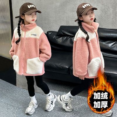 儿童洋气加绒加厚外套男童女童冬季外套小女孩秋冬外套男孩中小童