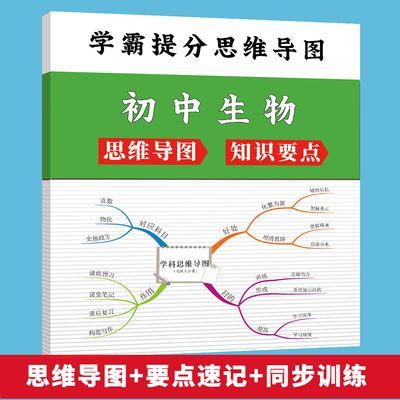 初中生物思维导图知识要点学霸速记练习人教版七八年级上册下册