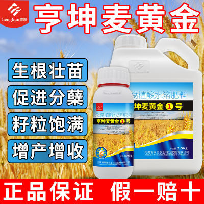 亨坤麦黄金叶面肥小麦增产增收专用肥籽粒饱满壮苗抗倒分蘖水溶肥