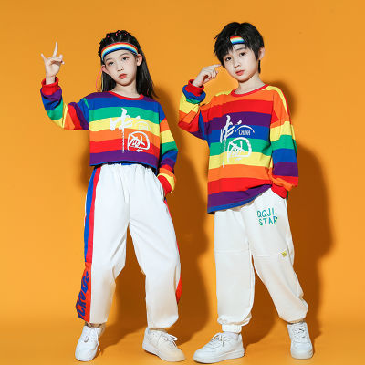 儿童啦啦队演出表演服街舞舞蹈服小学生运动会开幕式班服校服套装
