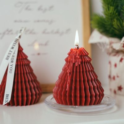 圣诞树烛台香薰蜡烛手工制作送闺蜜结婚创意伴手礼香氛高颜值摆件
