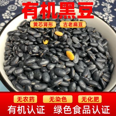 有机黑豆 肾形黄心小黑豆 农家老品种 小粒可打豆浆醋泡黑豆农