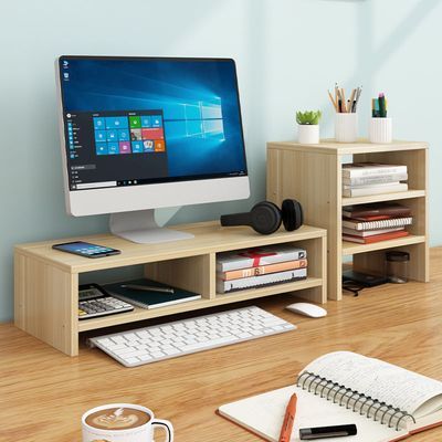 电脑显示器增高架托架支架垫高底座台式桌面收纳架子办公桌置物架