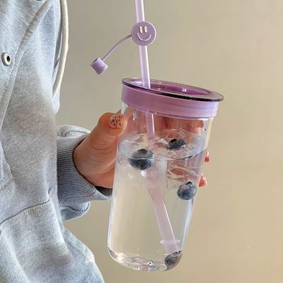 COMIKA口咔吸管气泡杯女生高颜值水杯塑料杯ins便携式高
