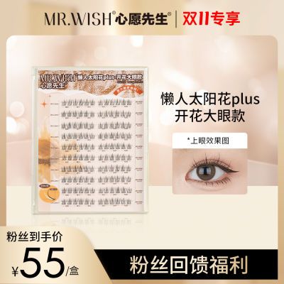 Mr.wish/心愿先生开花大眼款plus懒人太阳花D翘素颜分段式假睫毛