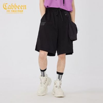 商场同款Cabbeen/卡宾男装休闲黑色短裤32121610